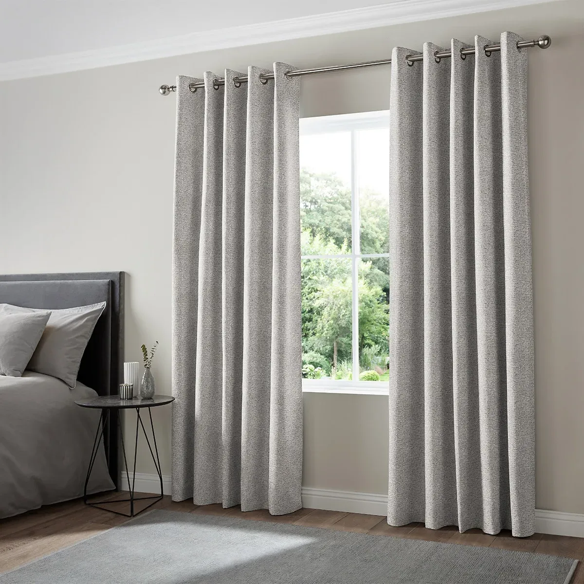 Tarik Made-to-Measure Curtain - Graphite, Polyester