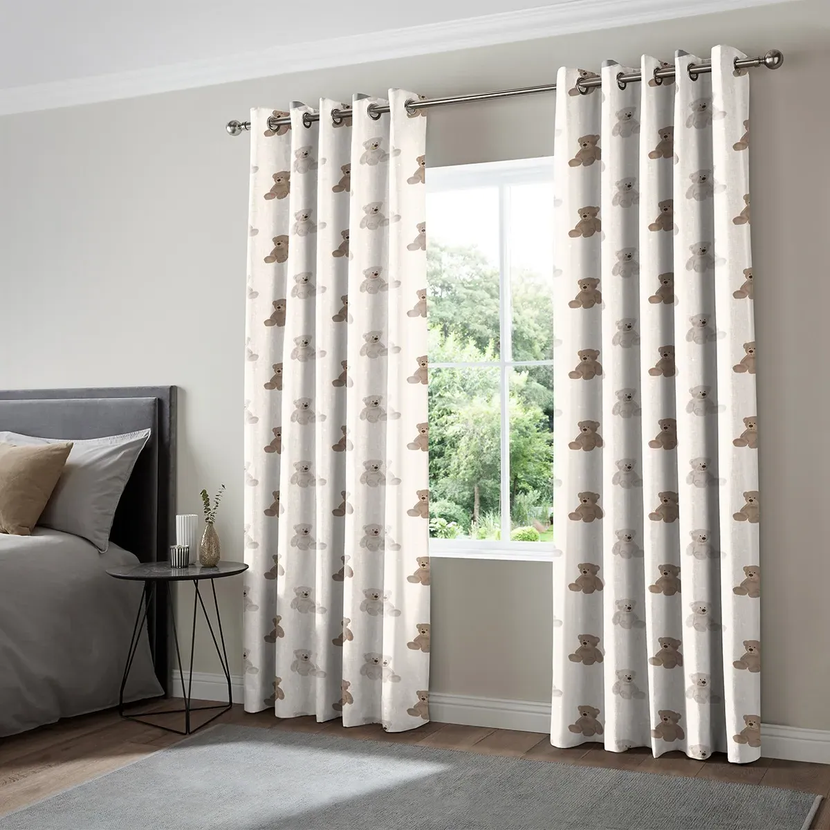 Teddies Curtain - Cream, Cotton