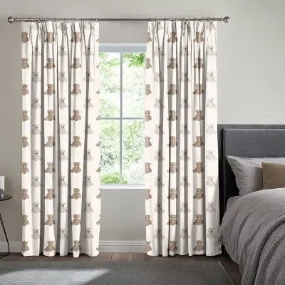 Teddies Curtain - Cream, Cotton image