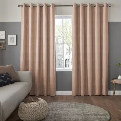 Toney Ginger Curtain - Orange, Polyester image