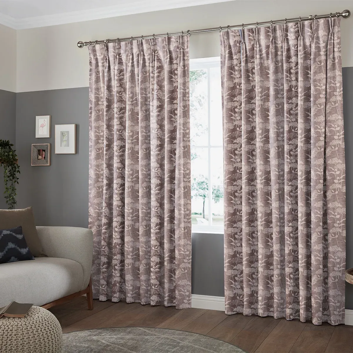 Trincao Rose Gold Curtain - Ochre, Cotton Mix