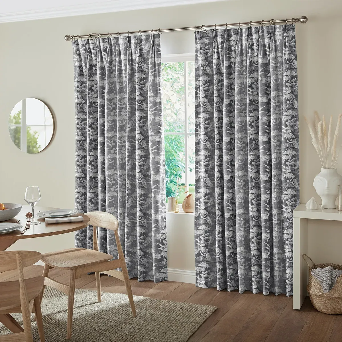 Trincao Smoke Curtain - Green, Cotton Mix