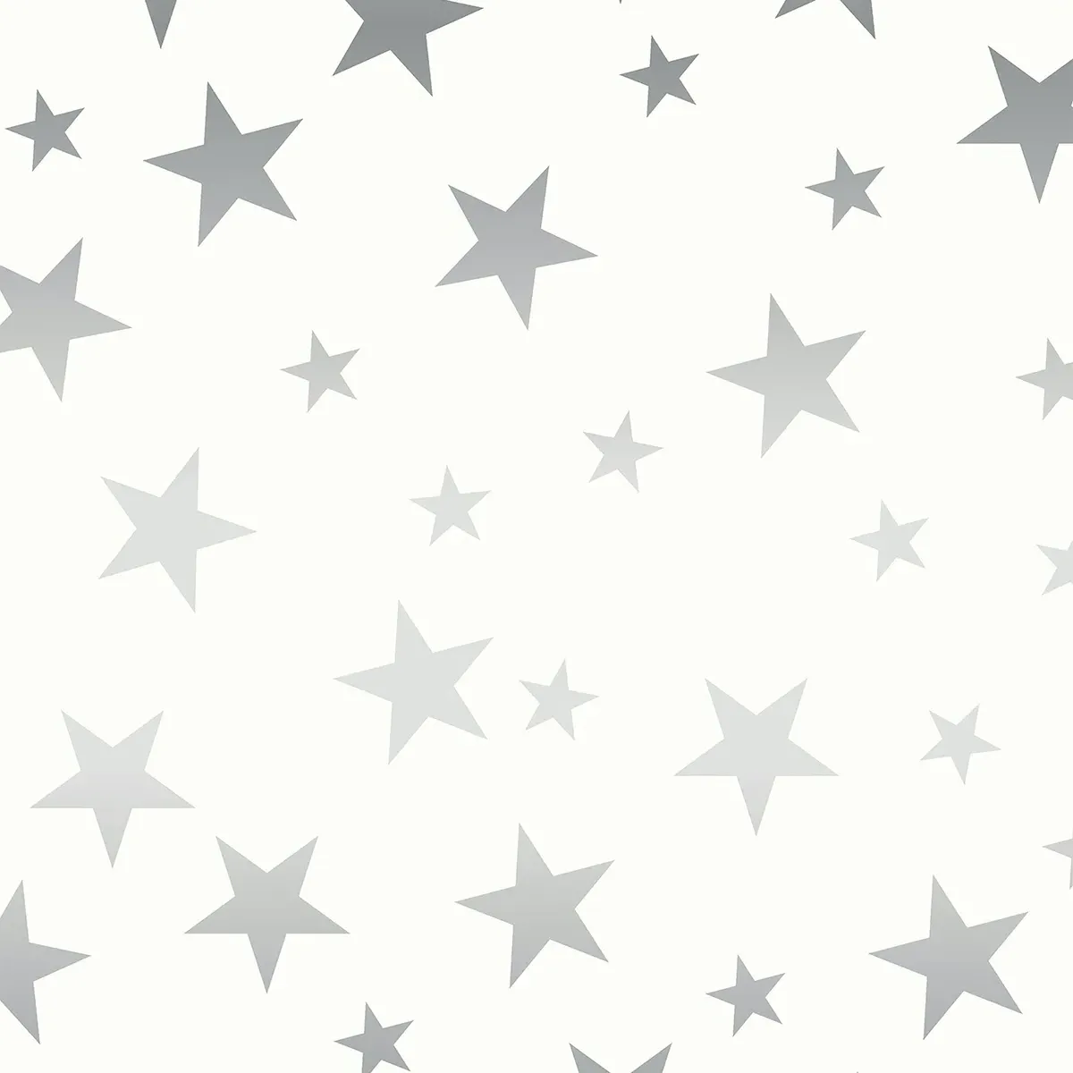 Twinkle Stars Curtain - Silver, Cotton