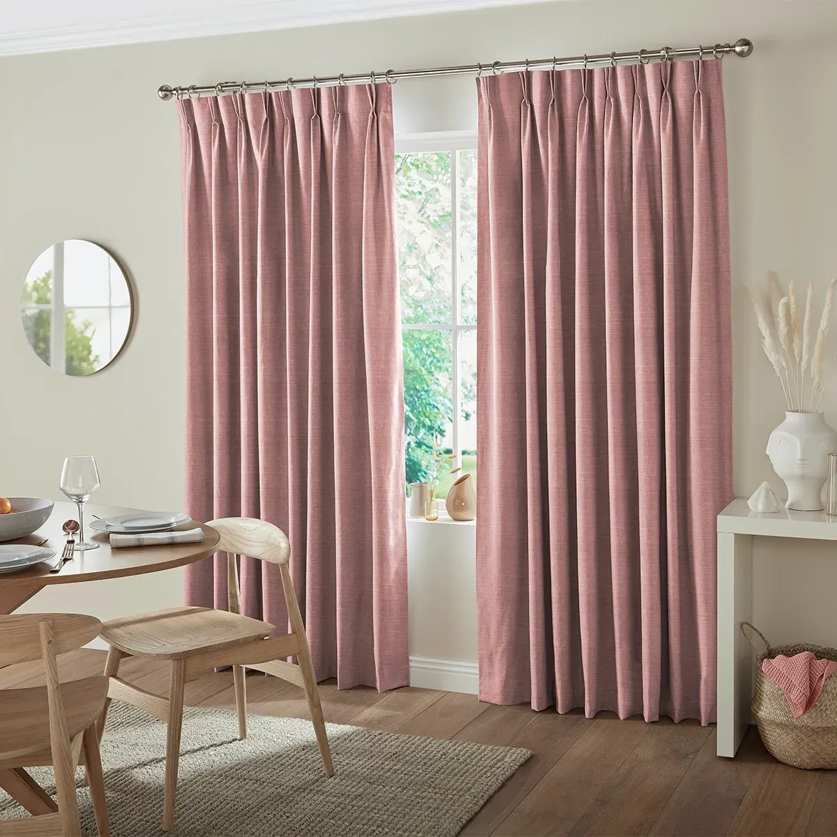 Tyson Curtain - Blush, Polyester