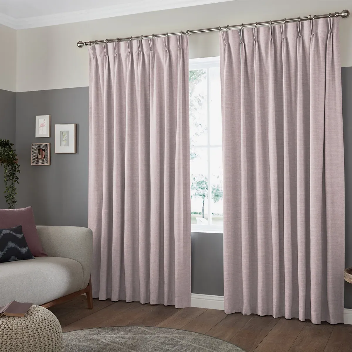 Tyson Curtain - Heather, Polyester