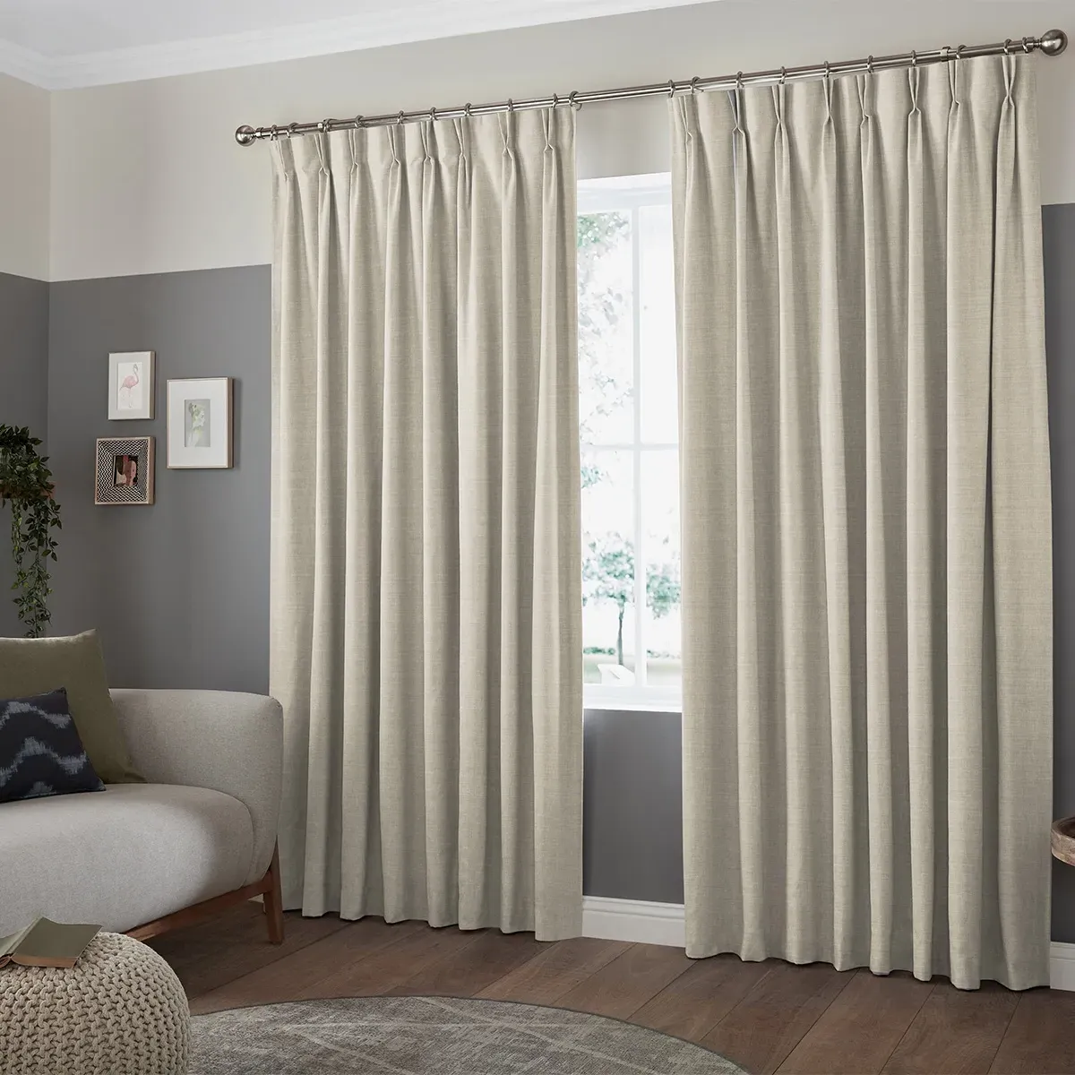 Tyson Curtain - Oyster, Polyester