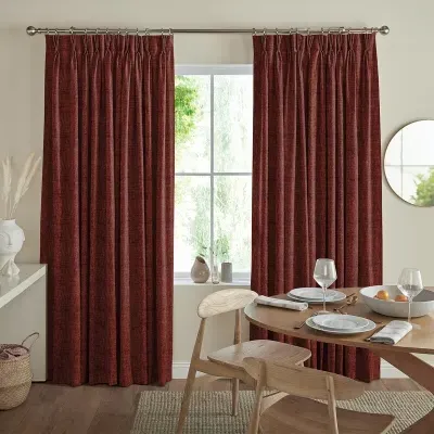 Virgil Made-to-Measure Curtain - Crimson, Polyester