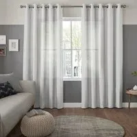 Zaha Ivory Curtain - Ivory White
