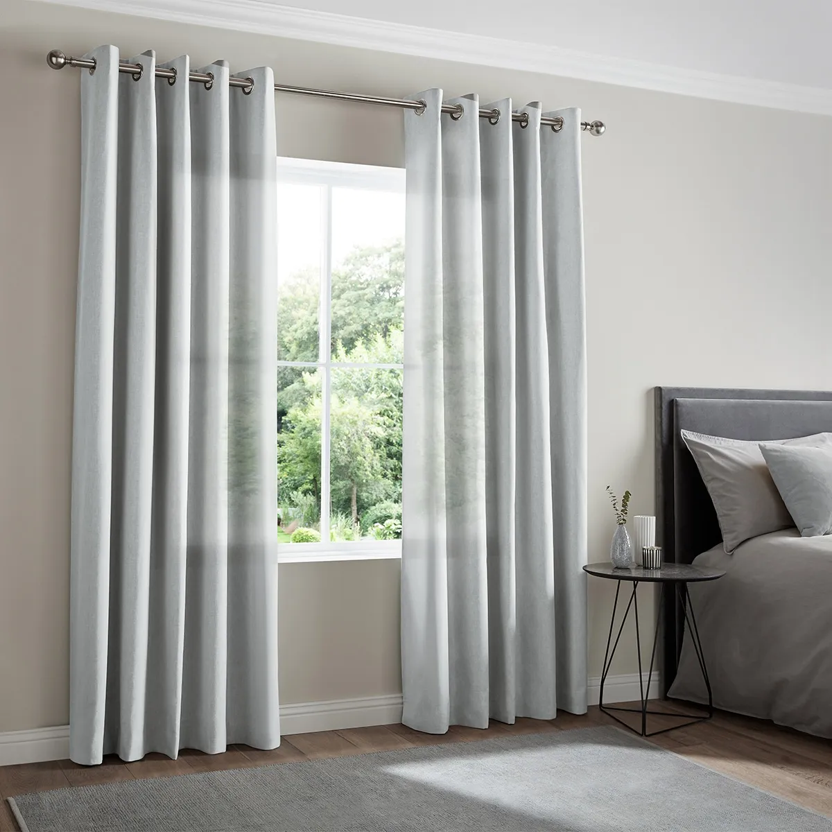 Zaha Linen Curtain - Light Blue