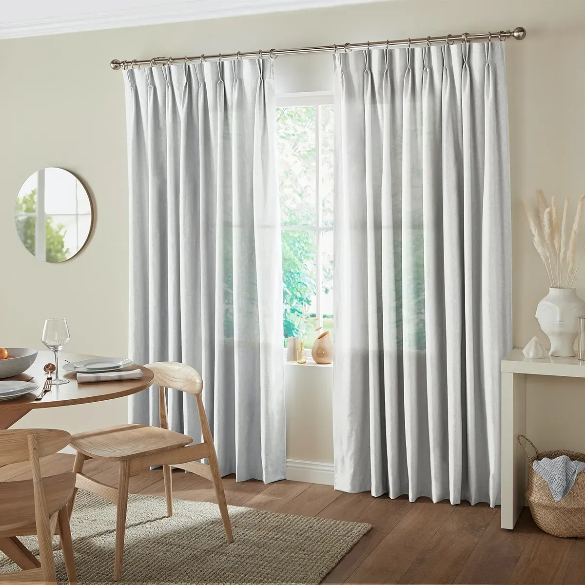 Zaha Linen Curtain - Light Brown