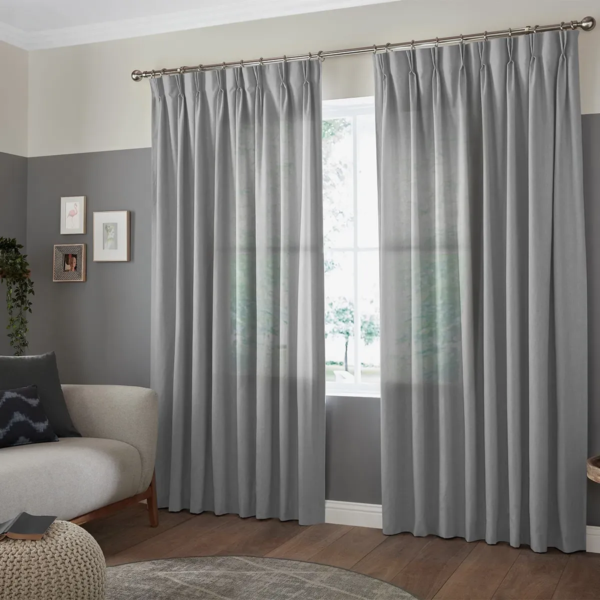 Zaha Smoke Curtain - Smoky White