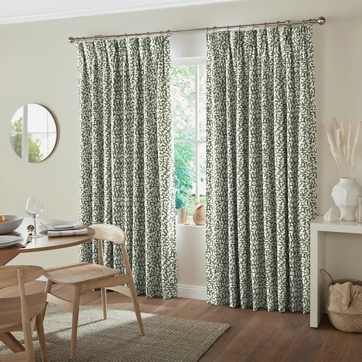 Zakaria Curtain - Olive, Cotton