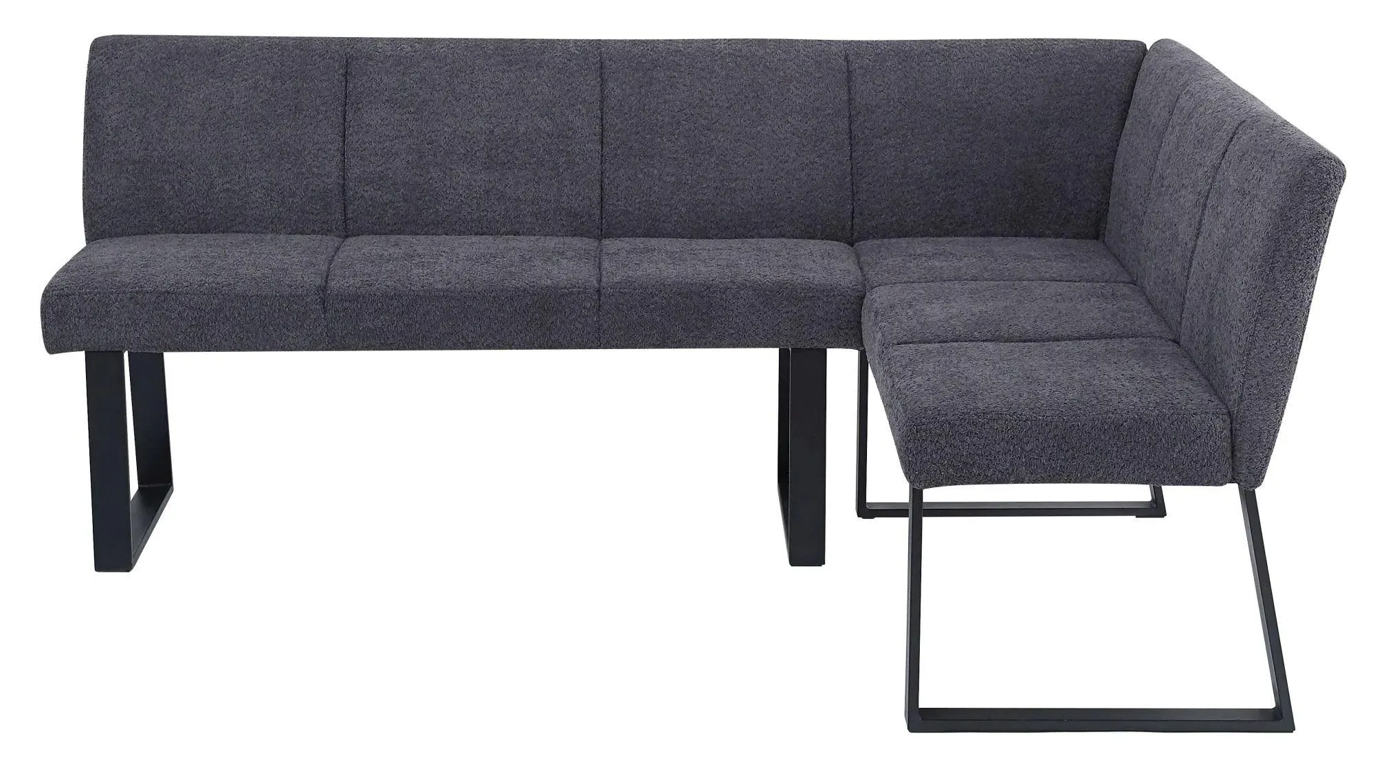 Bronx Corner Dining Bench LHF - Dark Grey, Fabric