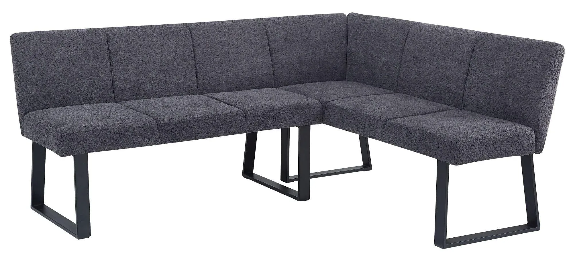 Bronx Corner Dining Bench LHF - Dark Grey, Fabric