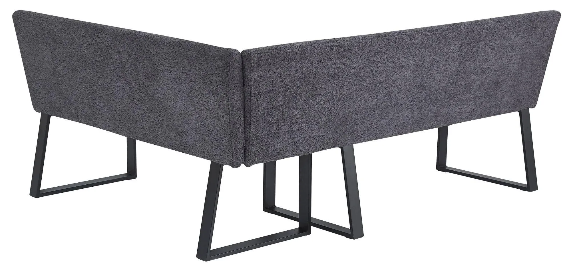 Bronx Corner Dining Bench LHF - Dark Grey, Fabric