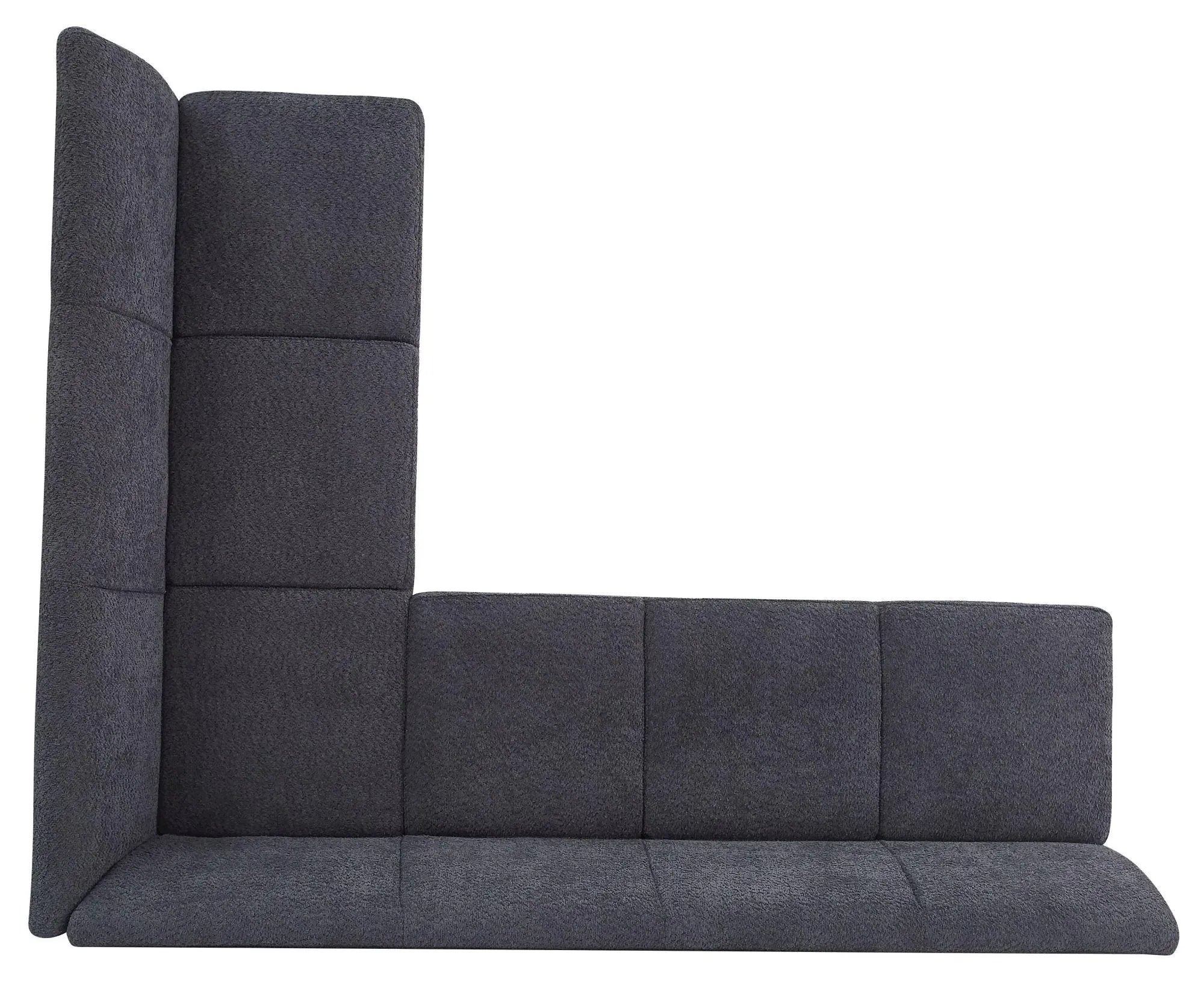 Bronx Corner Dining Bench LHF - Dark Grey, Fabric