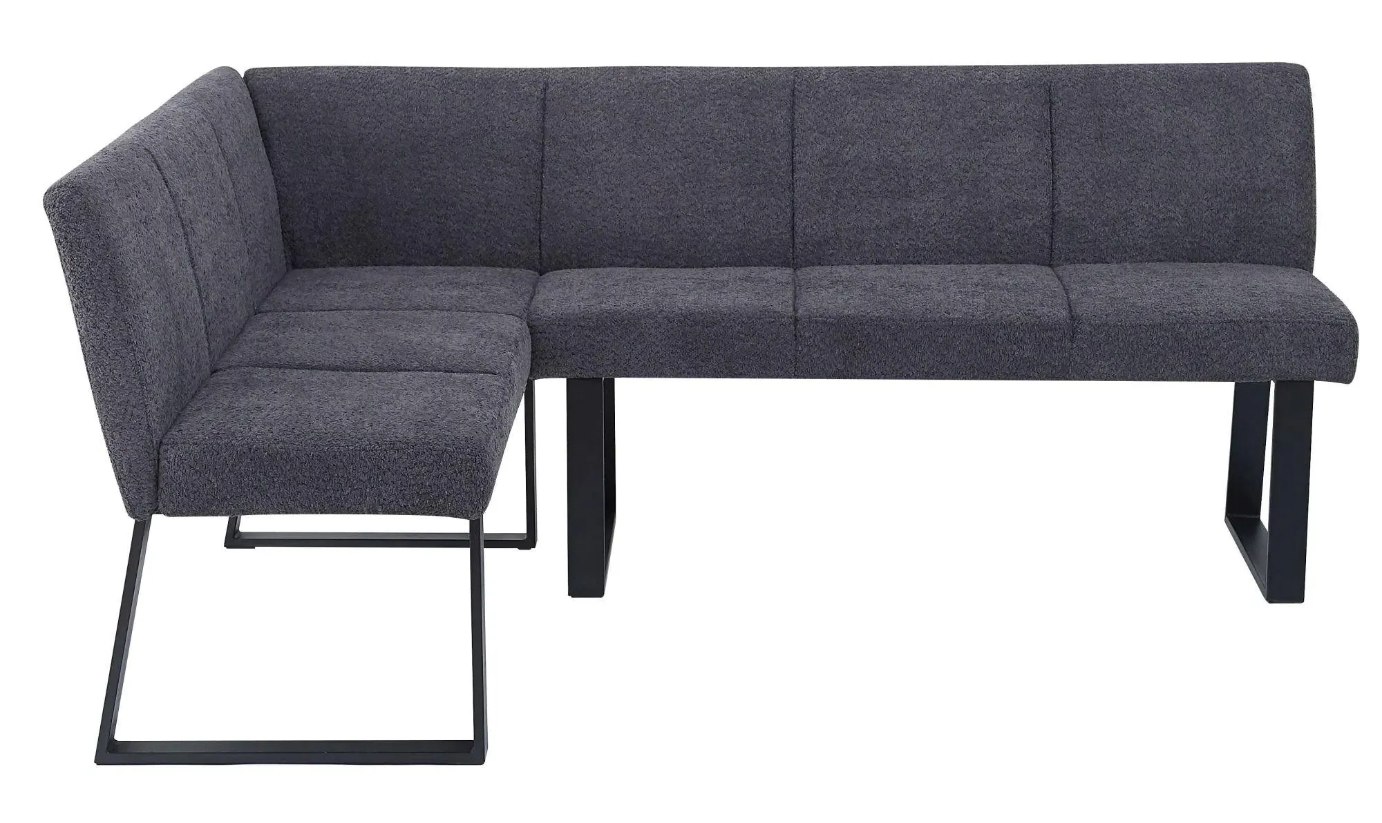 Bronx Corner Dining Bench RHF - Dark Grey, Fabric