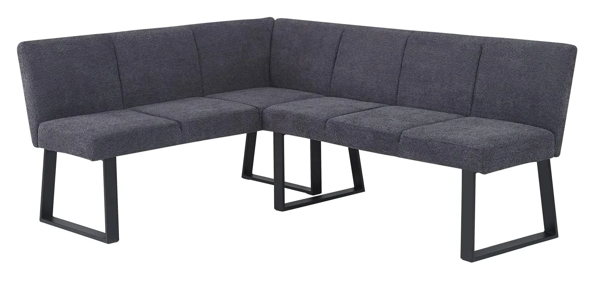 Bronx Corner Dining Bench RHF - Dark Grey, Fabric