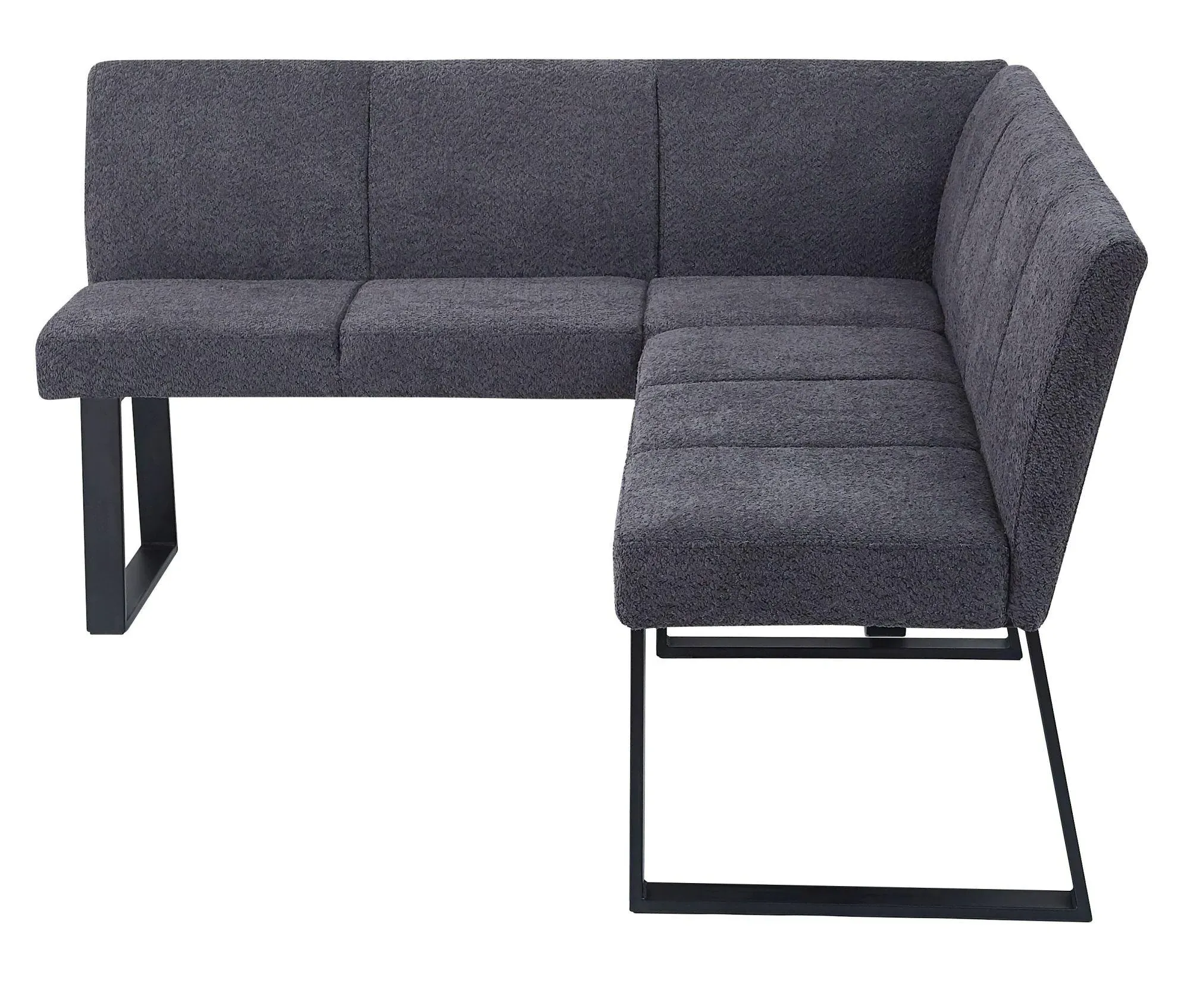 Bronx Corner Dining Bench RHF - Dark Grey, Fabric