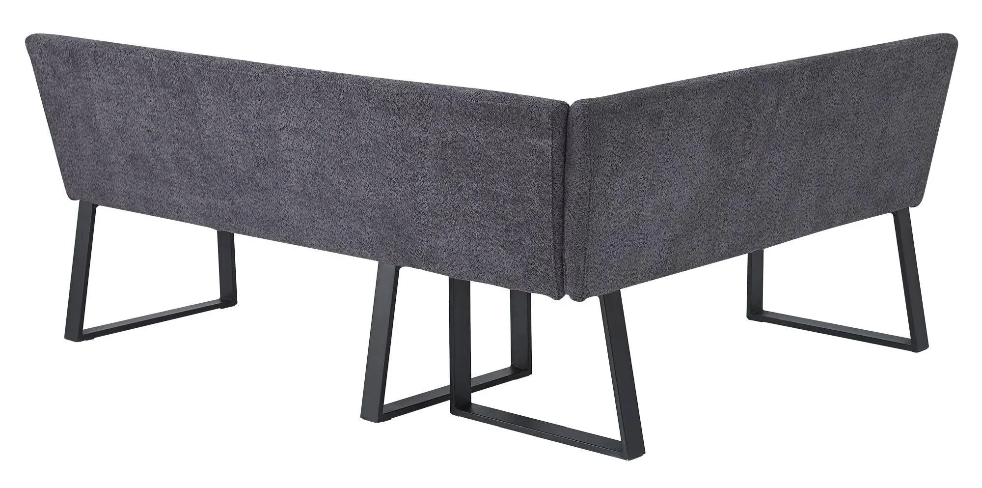 Bronx Corner Dining Bench RHF - Dark Grey, Fabric