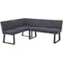 Bronx Corner Dining Bench RHF - Dark Grey, Fabric