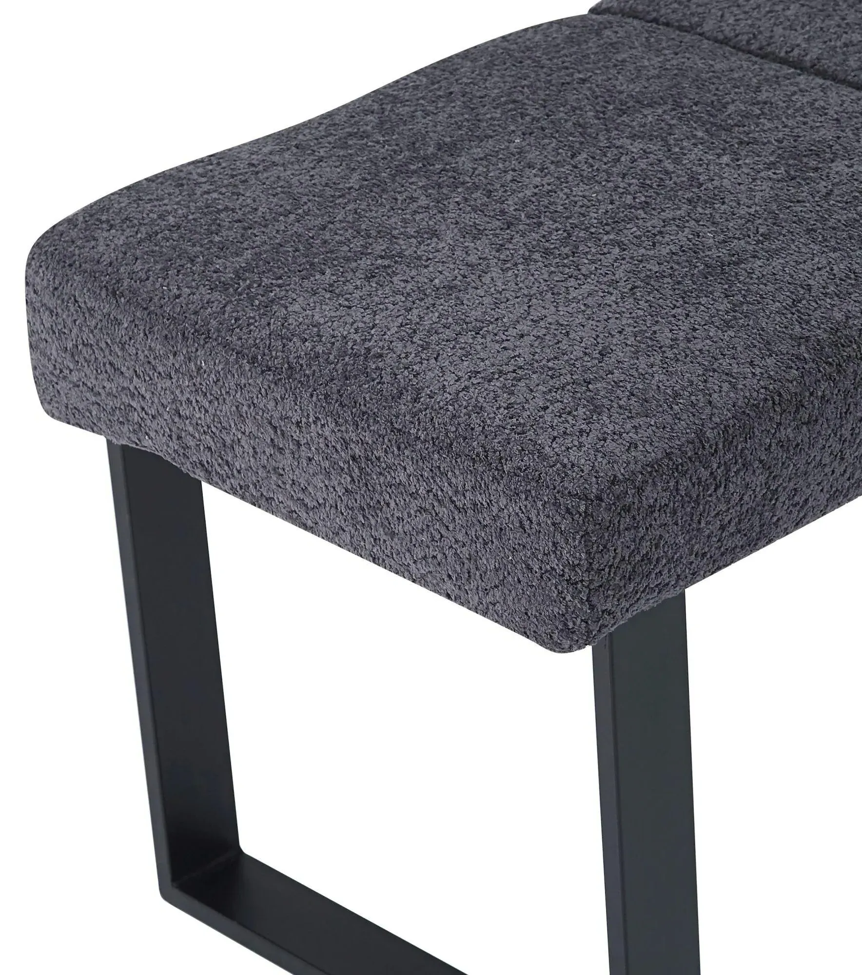 Bronx Dining Bench - Dark Grey, Fabric