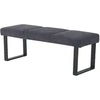 Bronx Dining Bench - Dark Grey, Fabric
