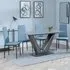 Camilla 4-Seater Dining Set - Grey, Ceramic