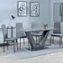 Camilla 4-Seater Dining Set - Grey, Ceramic