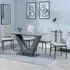 Camilla 4-Seater Dining Set - Grey, Ceramic