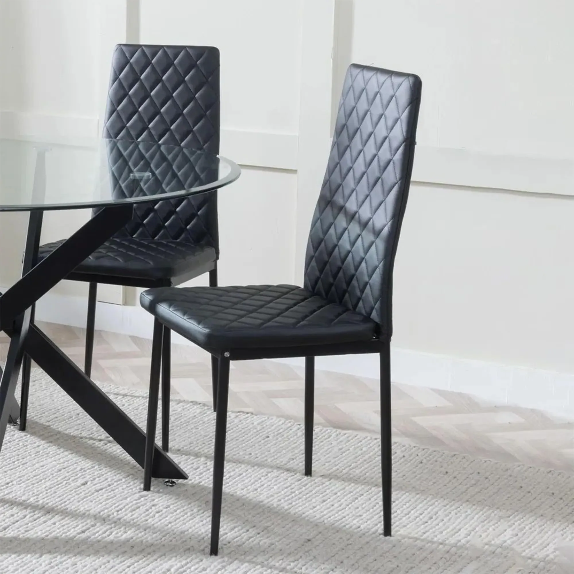 Camilla 4-Seater Dining Set - Grey, Ceramic