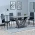 Camilla 4-Seater Dining Set - Grey, Ceramic