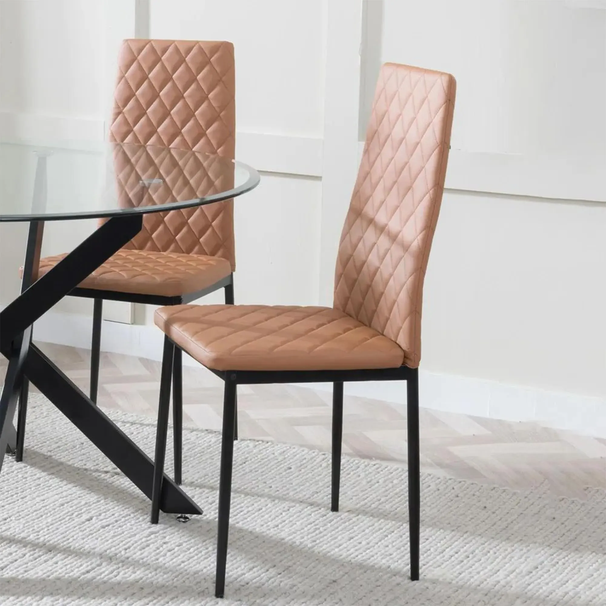 Camilla 4-Seater Dining Set - Grey, Ceramic