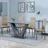 Camilla 4-Seater Dining Set - Grey, Ceramic