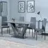Camilla 4-Seater Dining Set - Grey, Ceramic