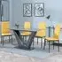 Camilla 4-Seater Dining Set - Grey, Ceramic