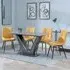Camilla 4-Seater Dining Set with Corona Chairs - Yellow, Ceramic