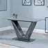 Camilla 6-Seater Dining Table with V Base - Grey, Ceramic