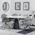 Carrara 4-Seater Round Extending Dining Set - White, Ceramic
