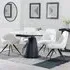 Carrara 4-Seater Round Extending Dining Set - White, Cream