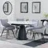 Carrara 4-Seater Round Extending Dining Set - White, Fabric