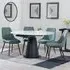 Carrara 4-Seater Round Extending Dining Set - White, Green