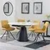 Carrara 4-Seater Round Extending Dining Set - White, Yellow