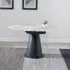 Carrara Round Extending Dining Table - Grey, Ceramic