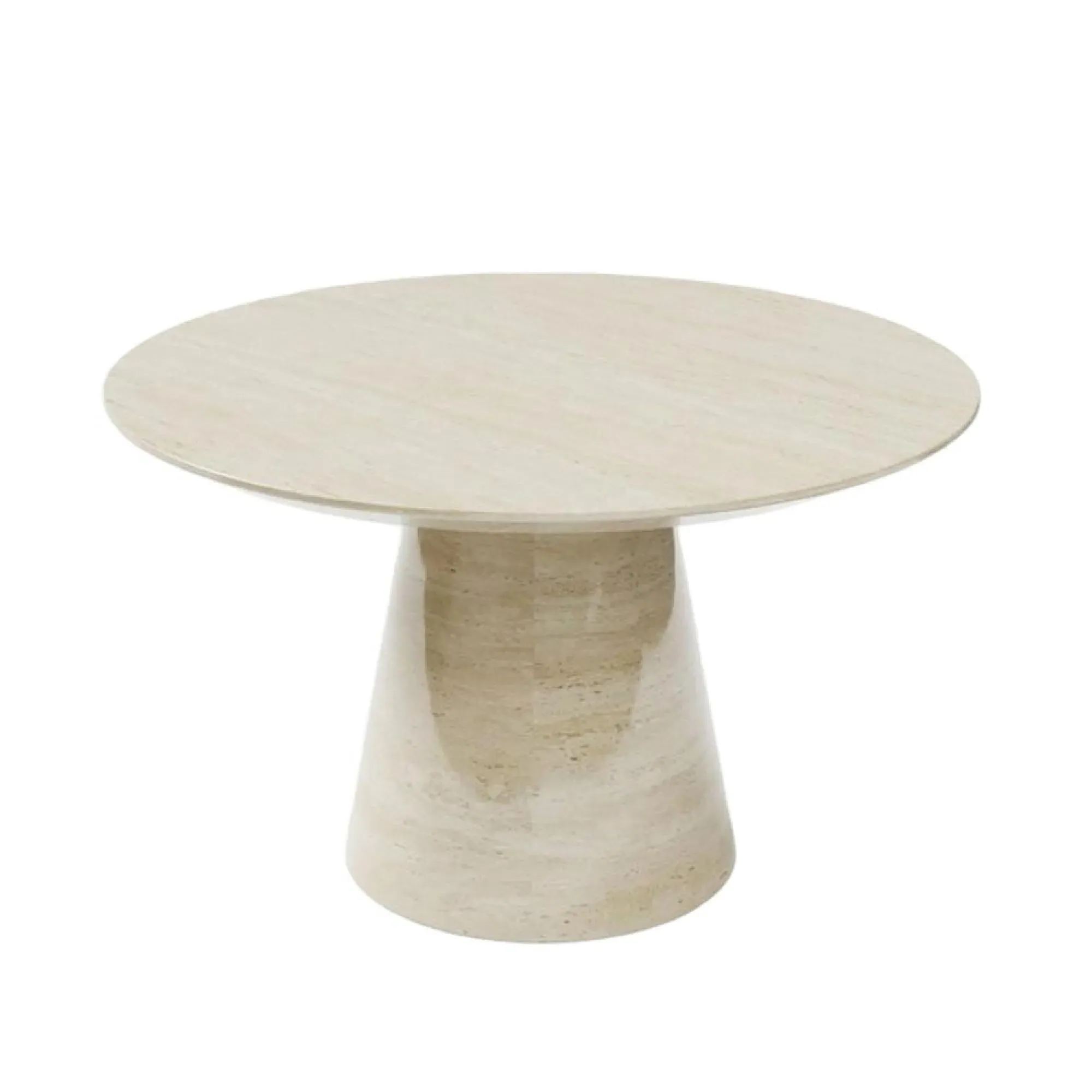 Carrera 4-6 Seater Round Dining Table - Beige, Engineered Marble