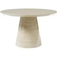 Carrera 4-6 Seater Round Dining Table - Beige, Engineered Marble