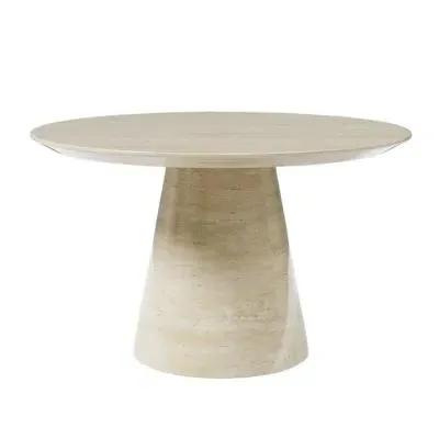 Carrera 4-6 Seater Round Dining Table - Beige, Engineered Marble image