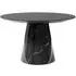 Carrera 4-6 Seater Round Dining Table - Black, Engineered Marble