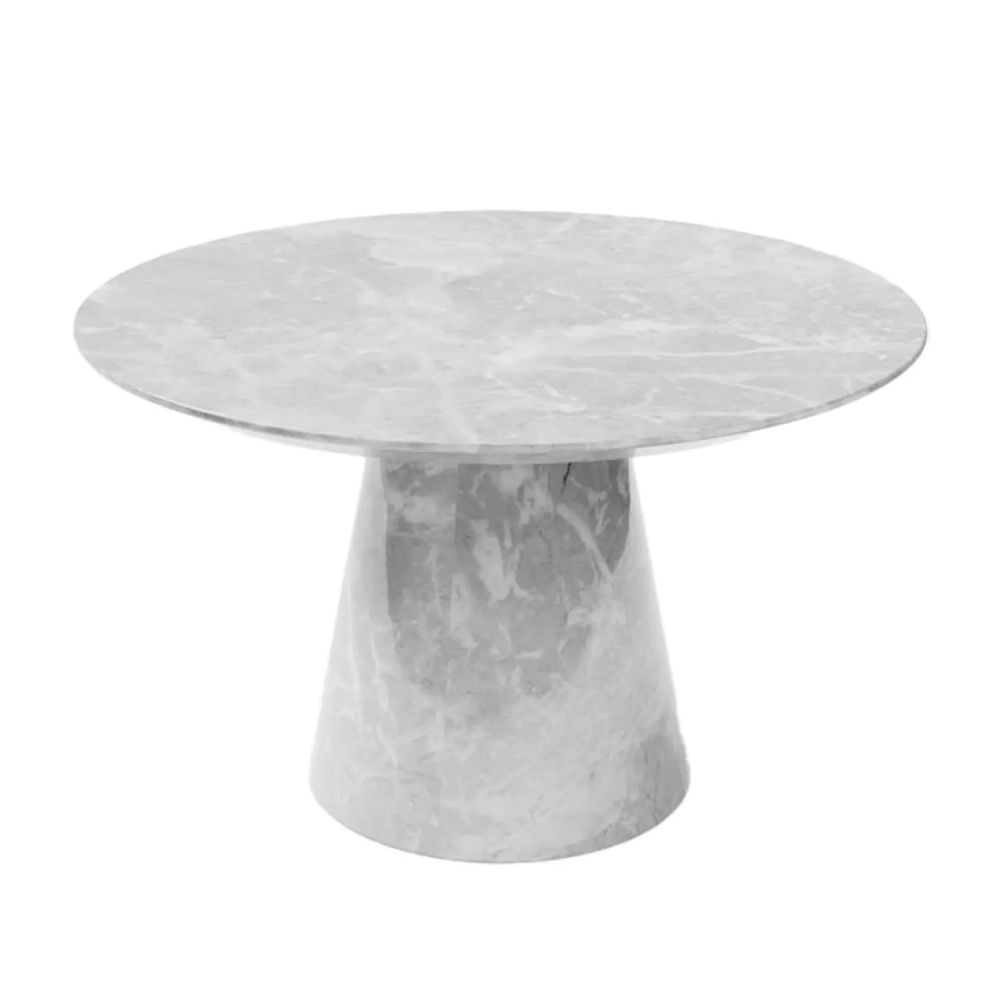 Carrera 4-6 Seater Round Dining Table - Grey, Engineered Marble