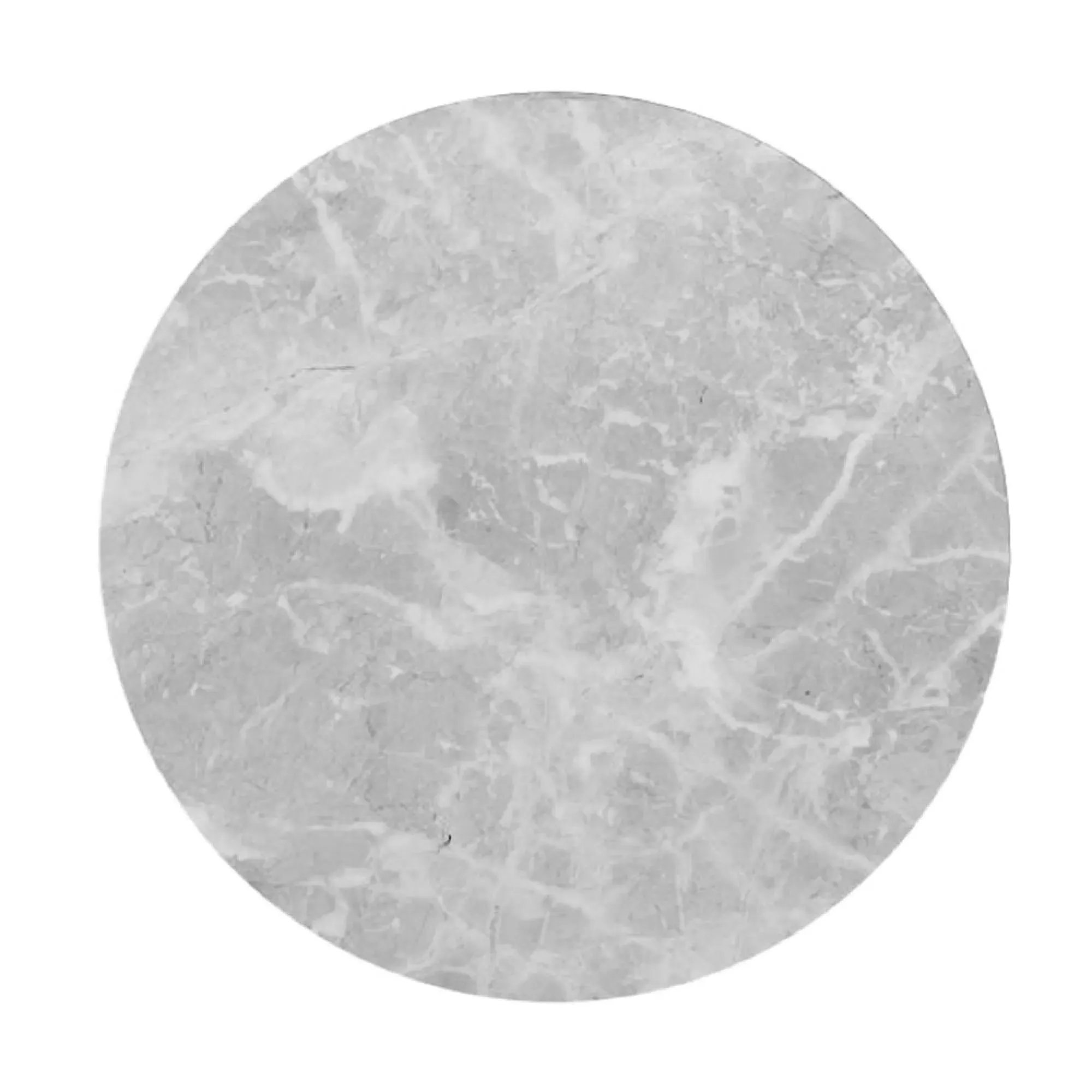 Carrera 4-6 Seater Round Dining Table - Grey, Engineered Marble